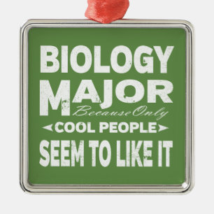 Biologihögskolan Major Only Coolas People like it Julgransprydnad Metall