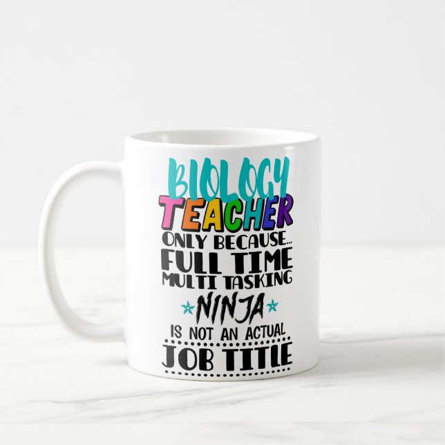 Biologilärare endast för att Fullt Time Multi Kaffemugg (Vänster)
