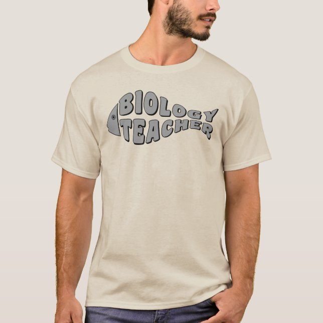 Biologilärare Fish T Shirt (Framsida)