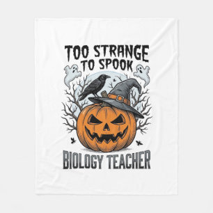 Biologilärare Halloween-tröja Spooky Pumpkin Rav Fleecefilt
