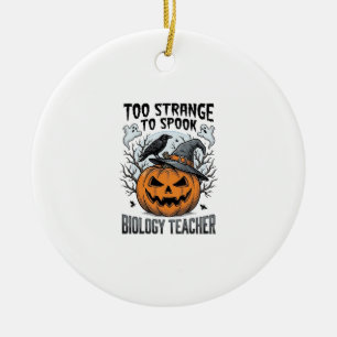 Biologilärare Halloween-tröja Spooky Pumpkin Rav Julgransprydnad Keramik