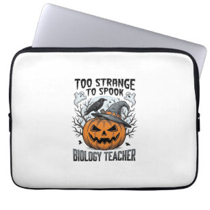 Biologilärare Halloween-tröja Spooky Pumpkin Rav Laptop Fodral