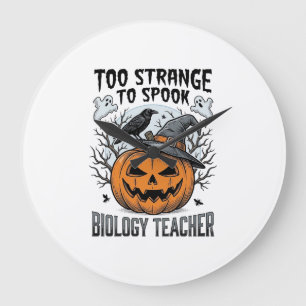 Biologilärare Halloween-tröja Spooky Pumpkin Rav Stor Klocka