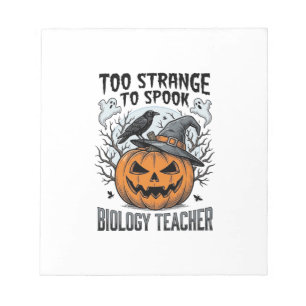 Biologilärare Halloween-tröja Spooky Pumpkin Raven Anteckningsblock