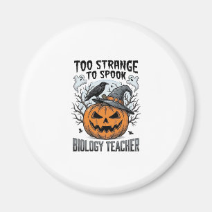 Biologilärare Halloween-tröja Spooky Pumpkin Raven Magnet