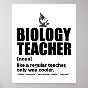 Biologilärare   Science Biology Scienctist Gift Poster