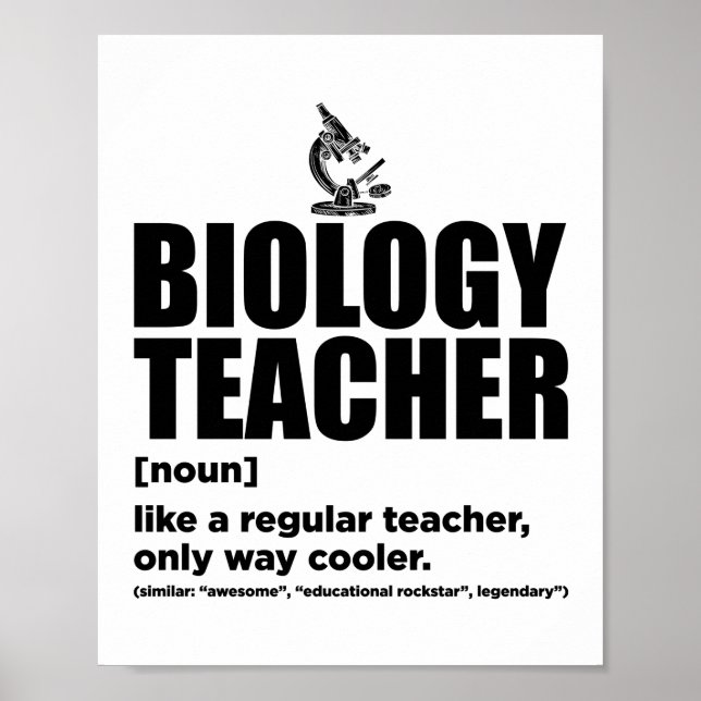 Biologilärare | Science Biology Scienctist Gift Poster (Framsidan)