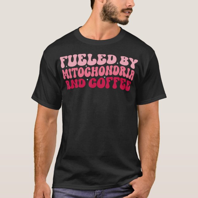Biologilärarvetenskap som drivs av Mitochondria Co T Shirt (Framsida)