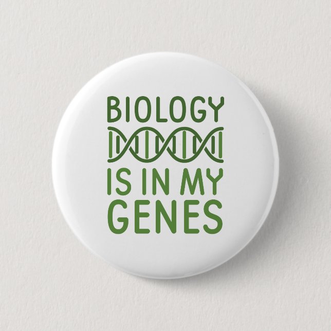 Biologin finns i mina gener knapp (Framsida)