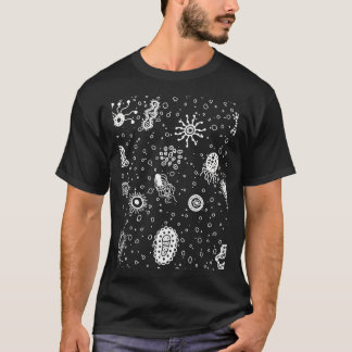Biologisk bakgrundsillustration Mikrovärldskon T Shirt