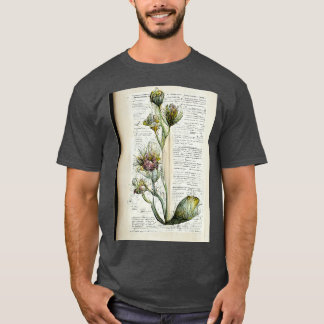 Biologisk Blommigt blommor i bok unika, detaljerad T Shirt