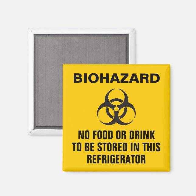 Biologisk fara-ikon magnet (Front/Back)