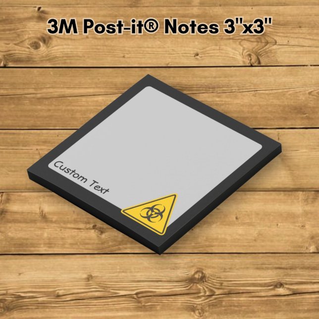 Biologisk fara-ikon post-it block (Skapare uppladdad)