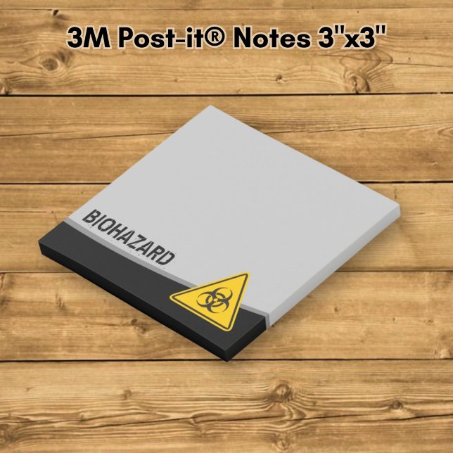Biologisk fara-ikon post-it block (Skapare uppladdad)