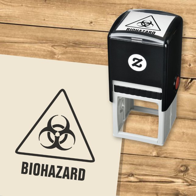 Biologisk fara-ikon självfärgande stämpel (Skapare uppladdad)