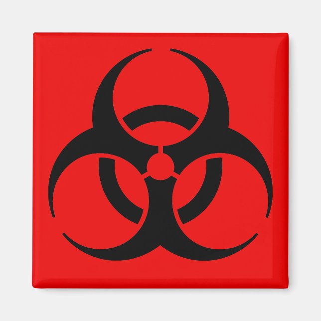 Biologisk fara-symbol magnet (Framsidan)