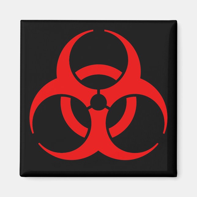 Biologisk fara-symbol magnet (Framsidan)