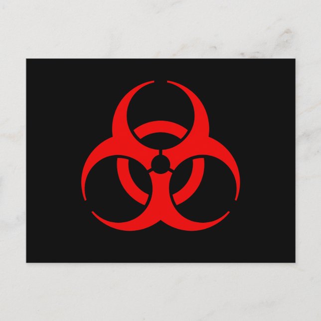 Biologisk fara-symbol vykort (Framsida)