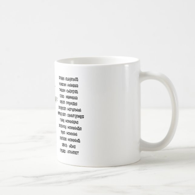 Biologisk klassificering för en biodlare.  kaffemugg (Höger)
