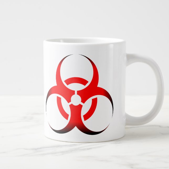 Biologisk risk Symbol röd och svart Jumbo Mugg (Höger)