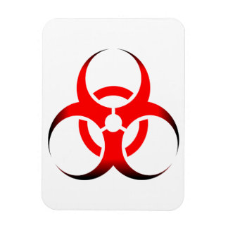 Biologisk risk Symbol röd och svart Magnet