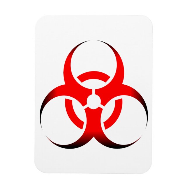 Biologisk risk Symbol röd och svart Magnet (Vertikal)