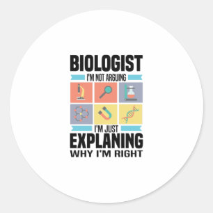 Biologiska gåvor   Biologists Teacher Science Stu Runt Klistermärke