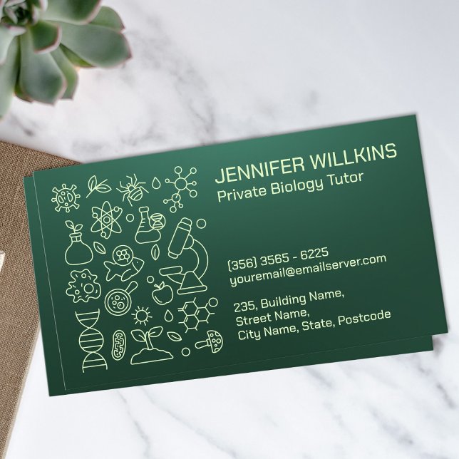 Biologiska handledningstjänster visitkort (Skapare uppladdad)