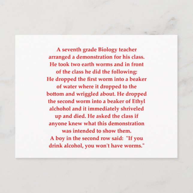 biologiskt skämt vykort (Framsida)