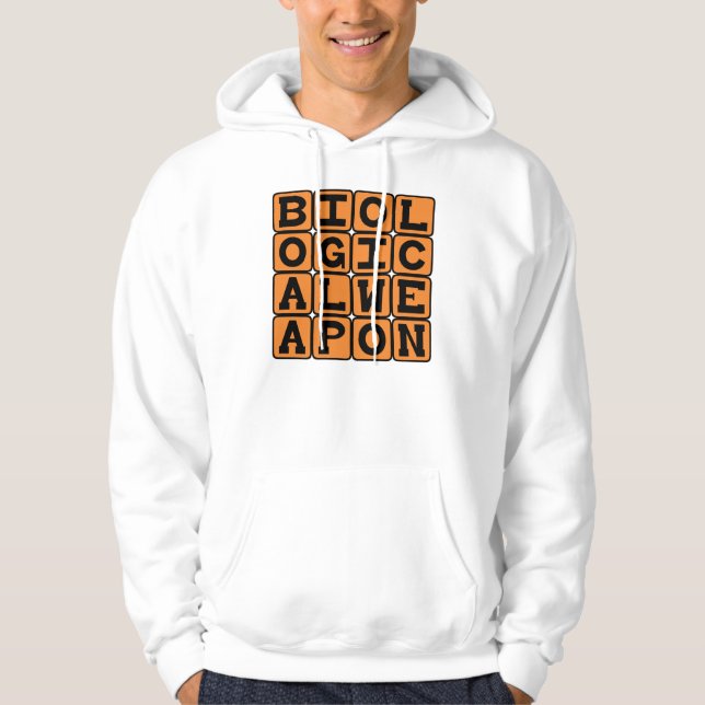 Biologiskt vapen, bakteriekrigföring sweatshirt med luva (Framsida)