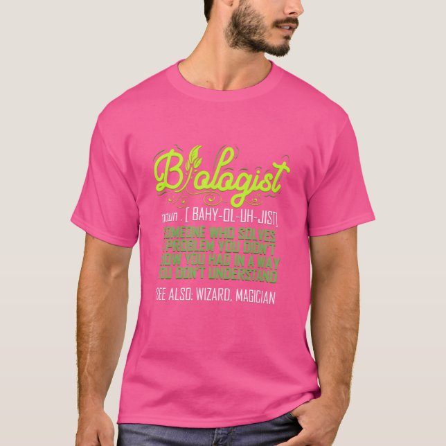 Biologist Funny for Biologyeacher Scientist retro T Shirt (Framsida)