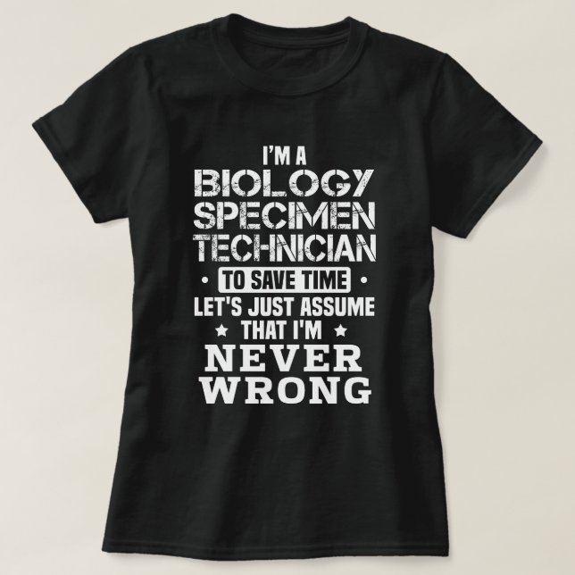 Biologitekniker T Shirt (Design framsida)