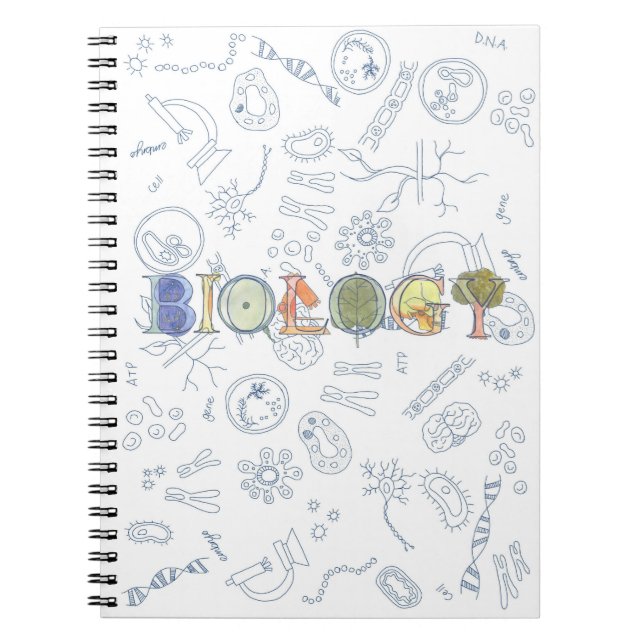 Biologitypografi och diagram anteckningsbok (Framsidan)