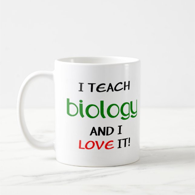 biologiundervisning och kärlek kaffemugg (Vänster)