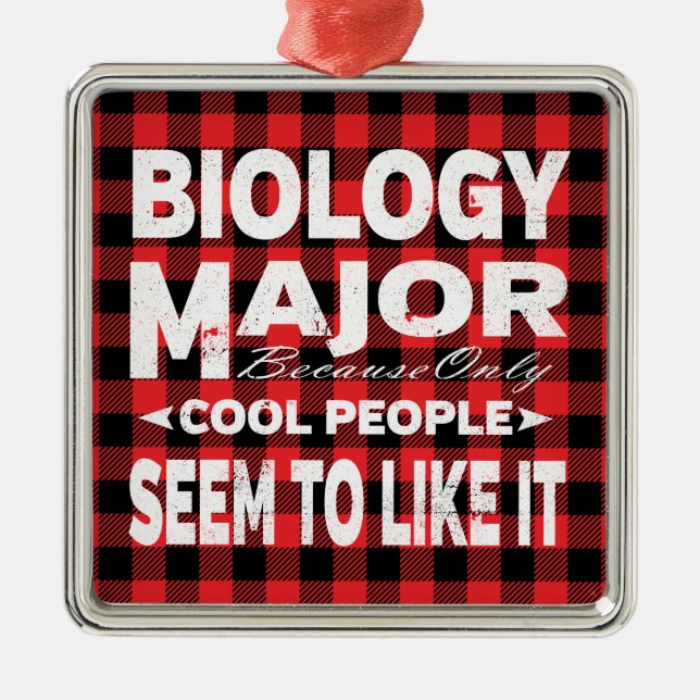 Biology College Major Student Red Play Julgransprydnad Metall (Framsidan)