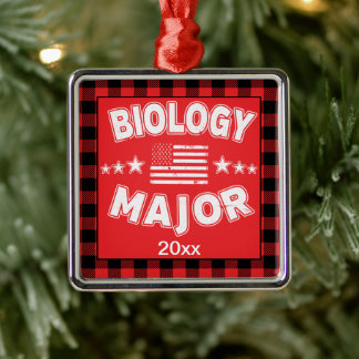 Biology College Student Red Play Julafton Julgransprydnad Metall