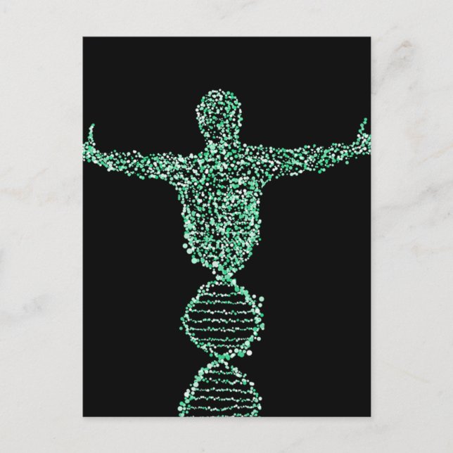 Biology DNA man Vykort (Framsida)