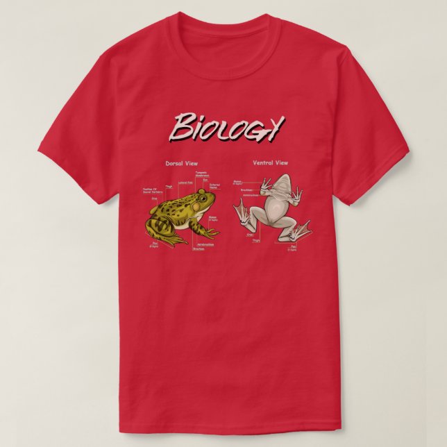 Biology Frog Anatomy T Shirt (Design framsida)