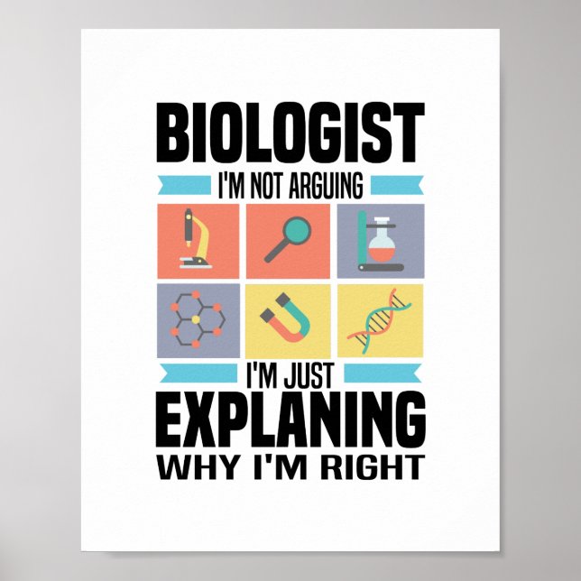 Biology Gifts | Biologists Teacher Science Student Poster (Framsidan)