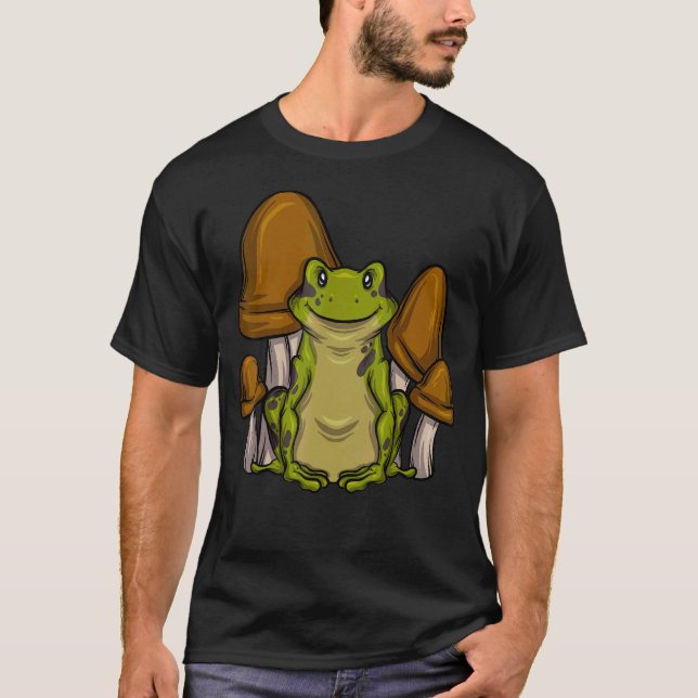 Biology Mycology Frog Catcher Mushroom Collector F T Shirt (Framsida)