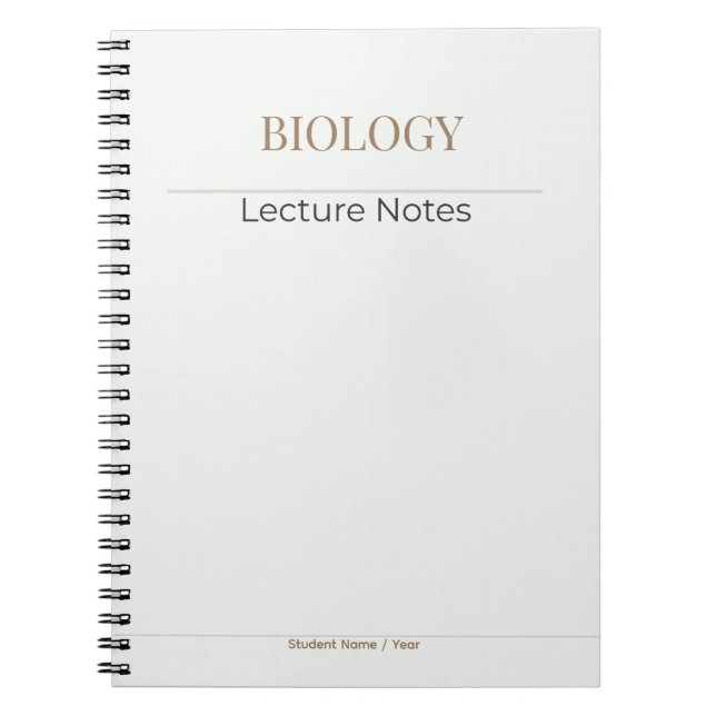 Biology Notebook – Minimal Academic Edition Anteckningsbok (Framsidan)