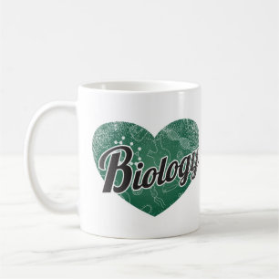 Biology Retro Heart Blackboard Kärlek Kaffemugg