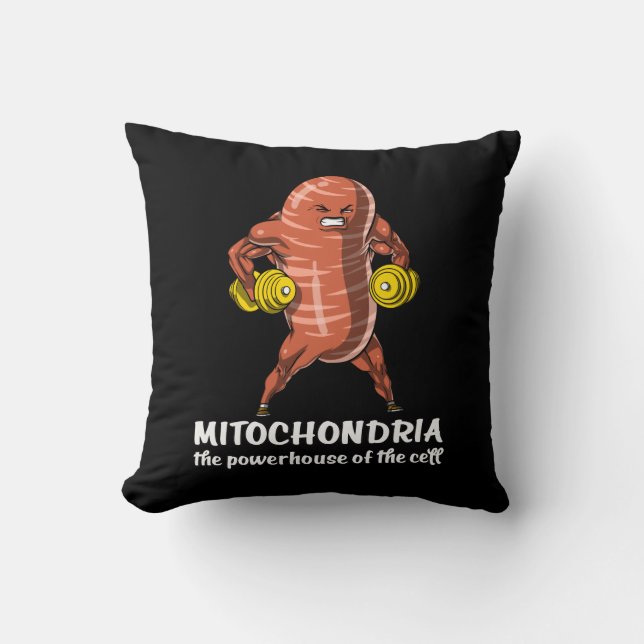 Biology Science Mitochondria Funny Joke Kudde (Framsida)