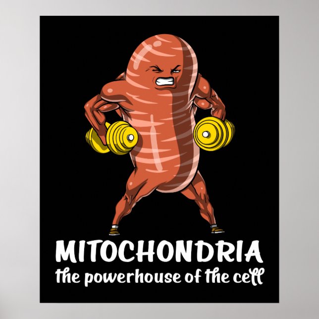 Biology Science Mitochondria Funny Joke Poster (Framsidan)