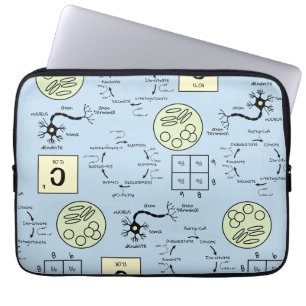 Biology Science Teacher Cell Genetics Neurd Nerd Laptop Fodral