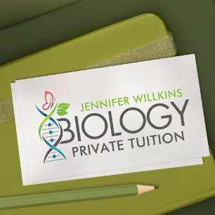 Biology Science Tutoring Services - Lärare Visitkort