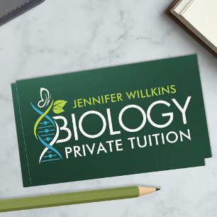 Biology Science Tutoring Services - Lärare Visitkort