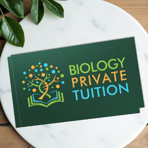 Biology Science Tutoring Services - Lärare Visitkort