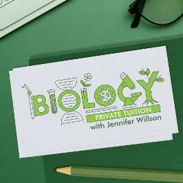 Biology Science Tutoring Services - Lärare Visitkort