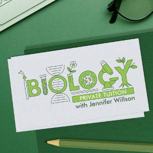 Biology Science Tutoring Services - Lärare Visitkort